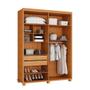 Imagem de Guarda Roupa Compacto Solteiro 4 Portas 158cm Nature Rhodes Shop Jm