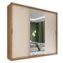 Imagem de Guarda Roupa Dalila 3 Portas, 2 Gavetas e 3 Cabideiros Flex com Espelho - Demóbile