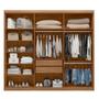 Imagem de Guarda Roupa Dalila 3 Portas, 2 Gavetas e 3 Cabideiros Flex com Espelho - Demóbile