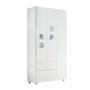 Imagem de Guarda Roupa de Bebê 100% MDF 3 Portas 2 Gavetas Life Branco