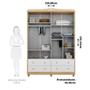 Imagem de Guarda-roupa de Bebê 156,80cm 4 Portas com Janela 4 Gavetas 100% Mdf Maya Provençal Espresso Móveis