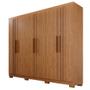 Imagem de Guarda-Roupa de Casal 100% MDF 6 Portas 4 Gavetas Valencia Ripado - Tudo de Móveis