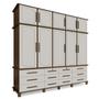 Imagem de Guarda Roupa de Casal Bettania com 5 Portas Malbec/Off White - Bela Móveis