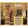 Imagem de Guarda Roupa de Casal Gelius Innova com  250 cm de Largura 6 portas com 2 portas de vidro reflecta 4 gavetas com pés e LED OFF White