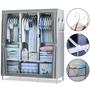 Guarda Roupa Dobrável Organizador de Roupa Armário Grande Cabideiro Grande - KONTUZ HOME Imagem de Guarda Roupa Dobrável Organizador de Roupa Armário Grande Cabideiro Grande