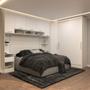Imagem de Guarda Roupa Dormitório Modulado Alpes Casal 1,58 m Queen Canto c/ 2 Portas de Correr - Branco - Luciane M01