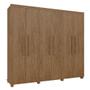 Imagem de Guarda Roupa Grande De Casal 100% MDF 6 Portas Castanho Guarol Shop Jm