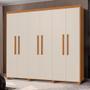 Imagem de Guarda Roupa Grande De Casal 100% MDF 6 Portas Nature Off White Guarol Shop Jm