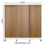 Imagem de Guarda Roupa Infantil 100% MDF Madesa Logan 3 Portas de Correr com Pés - Branco/Rustic