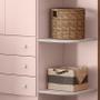 Imagem de Guarda Roupa Infantil 2 Portas com Cantoneira Lua Encantada Rosa