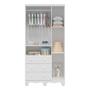 Imagem de Guarda Roupa Infantil 3 Portas 3 Gavetas Júnior Baby Home Branco Brilho - Peroba