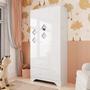 Imagem de Guarda Roupa Infantil 3 Portas com Janelas Losango e 2 Gavetas 100% MDF Cocada