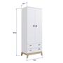 Imagem de Guarda Roupa Infantil  com 2 Portas 2 Gavetas Branco
