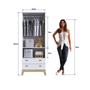 Imagem de Guarda Roupa Infantil  com 2 Portas 2 Gavetas Branco
