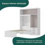 Imagem de Guarda Roupa Infantil com Cama 4 Portas 3 Gavetas Lisboa Espresso Móveis