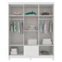 Imagem de Guarda Roupa Infantil Loop 6 Portas com 2 Gavetas Cor Branco - Incorplac