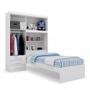 Imagem de Guarda Roupa Infantil Modulado Com Cama Branco Rosa Anik Shop Jm