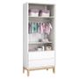 Imagem de Guarda Roupa Infantil New Classic 2 Portas Branco com Pés Madeira Natural  Reller