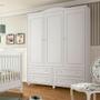 Imagem de Guarda-Roupa Infantil Provençal 3 Portas Paris Branco