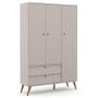 Imagem de Guarda Roupa Infantil Retro Gold 3 Portas Cinza Eco Wood  Matic