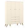 Imagem de Guarda Roupa Infantil Retro Gold 4 Portas Off White Eco Wood  Matic