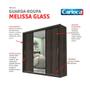 Imagem de Guarda-Roupa Melissa Glass 3 Portas Com Espelho Malbec Carioca Móveis
