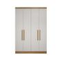 Imagem de Guarda Roupa Modulado 4 Portas 3 Gavetas MDF Cumaru Fendi