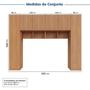 Imagem de Guarda-roupa Modulado 6 Portas 6 Peças Hera Cabecasa Madeiramadeira Louro/Cinza