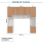 Imagem de Guarda-roupa Modulado 7 Portas 4 Peças Hera Cabecasa Madeiramadeira
