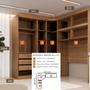 Imagem de Guarda Roupa Modulado Casal Safira 010 em MDF Com 8 Portas e 3 Gavetas