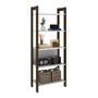 Imagem de Guarda Roupa Modulado Closet 5 Prateleiras AZ1005 Branco Nogal Tecno Mobili