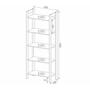 Imagem de Guarda Roupa Modulado Closet 5 Prateleiras AZ1005 Branco Nogal Tecno Mobili