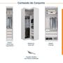 Imagem de Guarda Roupa Modulado de Canto 5 Portas 3 Peças Hera CabeCasa MadeiraMadeira