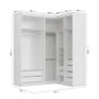 Imagem de Guarda Roupa Modulado de Canto 5 Portas 3 Peças Hera CabeCasa MadeiraMadeira