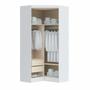 Imagem de Guarda Roupa Modulado Infinity de Canto com 2 Portas - Branco Line/Pistache