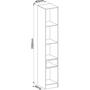 Imagem de Guarda Roupa Modulado Requinte com 2 Portas e 1 Nicho - Branco Line/Macadâmia