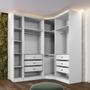 Imagem de Guarda Roupa Modulado Safira 009 em MDF Com 5 Portas e 6 Gavetas - Clic Móveis