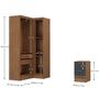 Imagem de Guarda-roupa Modulado Viena 3 Portas 4 Gavetas 3 Peças Espresso Móveis