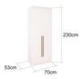Imagem de Guarda Roupa Modular 2 Portas com Gavetas MDF 70 cm Lotus Belmax