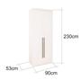 Imagem de Guarda Roupa Modular 2 Portas Espelho com Cabideiros 90 cm Lotus Belmax