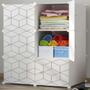Imagem de Guarda roupa modular 6 portas armário portatil organizador brinquedos decorativo estante multiuso