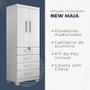 Imagem de Guarda Roupa New Maia 2 Portas 4 Gavetas Com Chave Benetil Móveis Branco