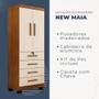 Imagem de Guarda Roupa New Maia 2 Portas 4 Gavetas Com Chave Benetil Móveis Cinamomo Com Off White