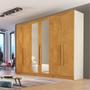 Imagem de Guarda Roupa Oslo 6 Portas 6 Gavetas com Espelho MDF - MadeMarcs