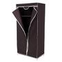 Imagem de Guarda roupa portatil armario multifuncional arara cabideiro dobravel organizador camping preto