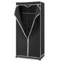 Imagem de Guarda roupa portatil armario multifuncional arara cabideiro dobravel organizador camping preto