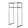 Imagem de Guarda roupa portatil armario multifuncional arara cabideiro dobravel organizador camping preto
