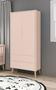 Imagem de Guarda-Roupa Retrô 2 Portas Théo New Rosa Fosco com Natural - Reller