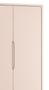 Imagem de Guarda-Roupa Retrô 2 Portas Théo New Rosa Fosco com Natural - Reller