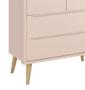 Imagem de Guarda-Roupa Retrô 2 Portas Théo New Rosa Fosco com Natural - Reller